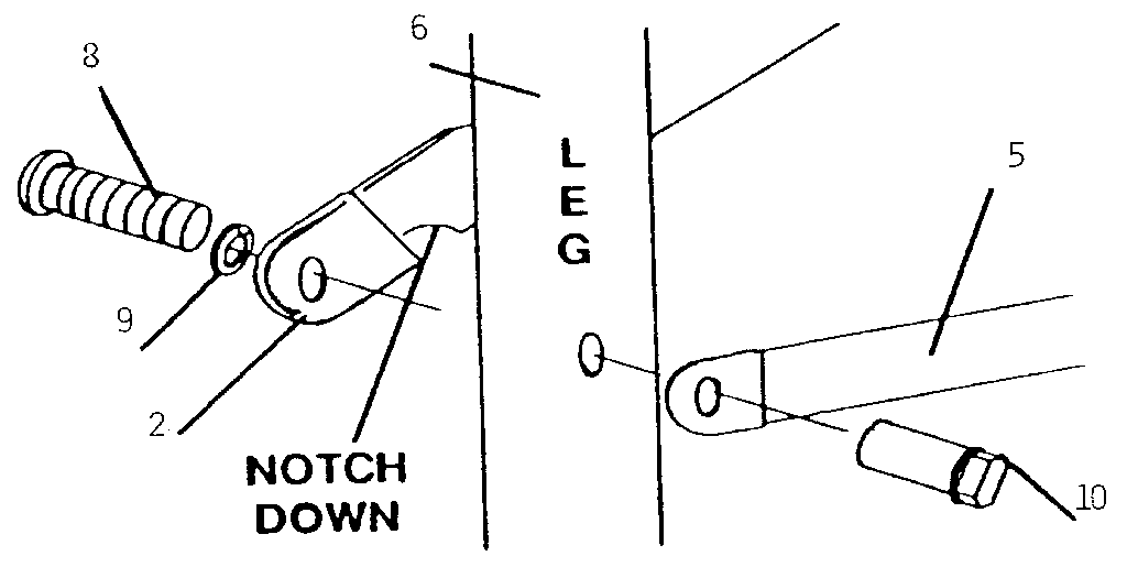 Sears 51272709 leg brace diagram