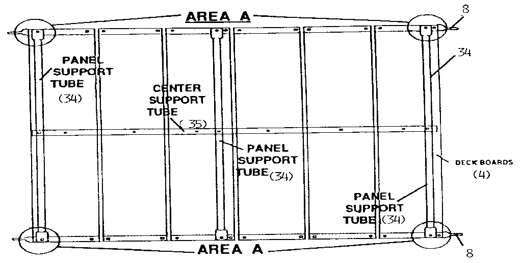 Sears 51272709 deck boards and support diagram