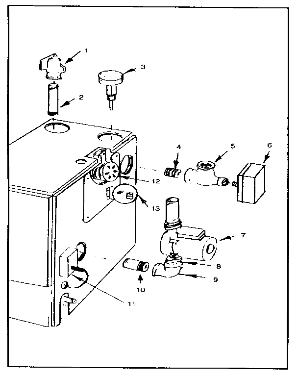 Kenmore 229965340-1980 boiler controls and piping diagram