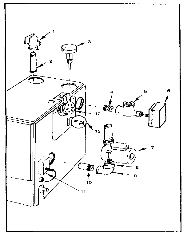 Dunkirk XEB-4 boiler controls and piping diagram