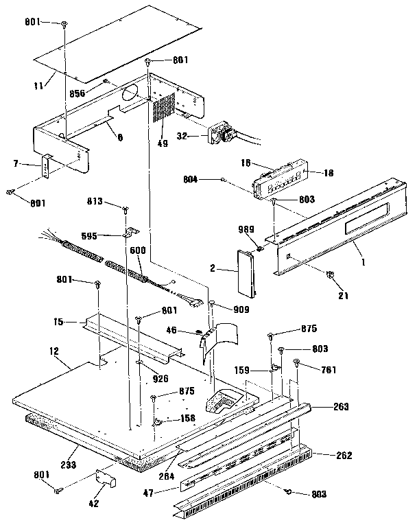 Kenmore 9114042991 control section diagram