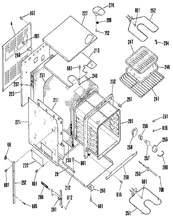 Kenmore 9114042991 body section diagram