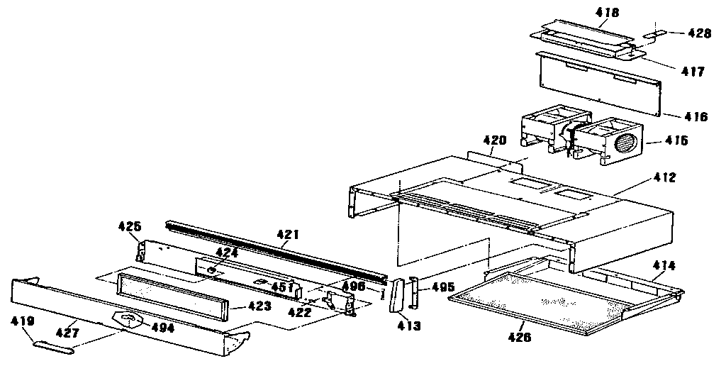 Kenmore 9119871192 hood section diagram
