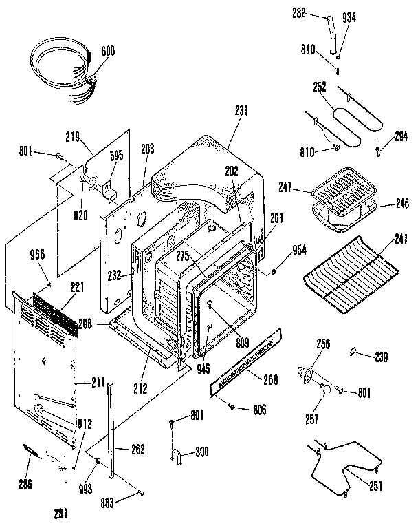 Kenmore 9114532091 body section diagram