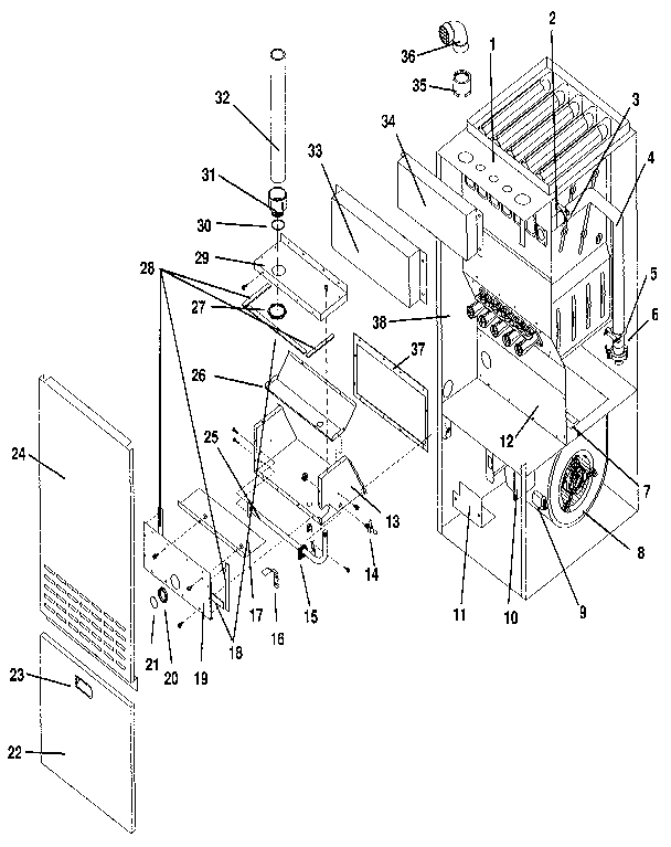 ICP NNCU125AK01 non-functional replacement diagram