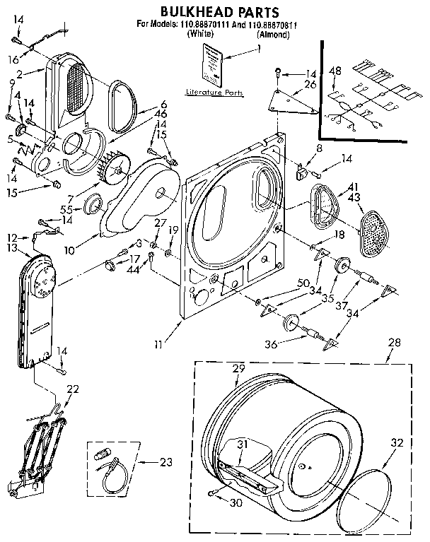 Kenmore 11088870811 bulkhead diagram