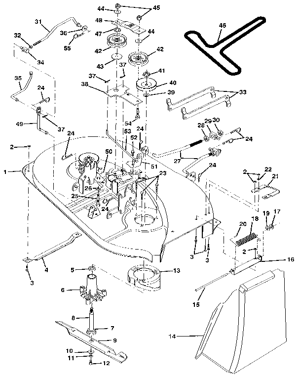 Craftsman 917256881 mower deck diagram
