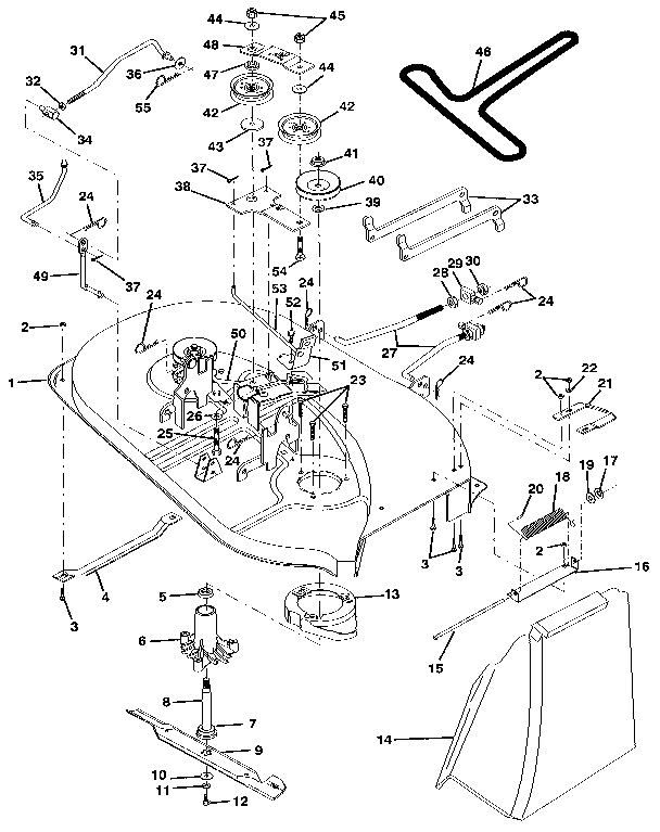 Craftsman 917256851 mower deck diagram