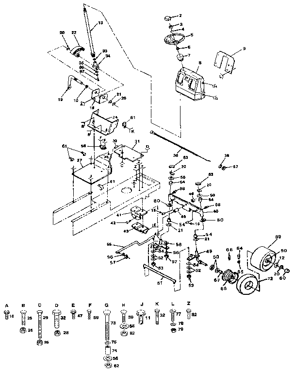 Craftsman 917255941 steering diagram