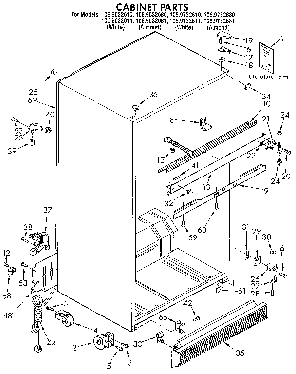 Kenmore 1069732681 cabinet diagram