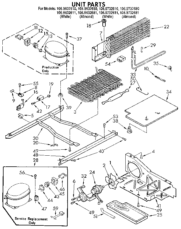 Kenmore 1069732681 unit diagram