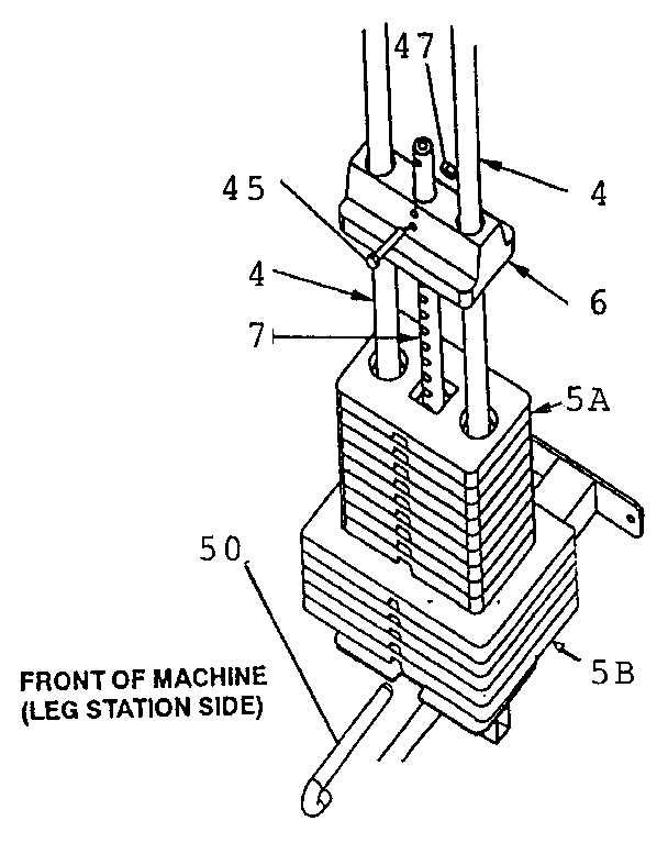 Lifestyler 15427 detail 5 - accessory weight kit diagram