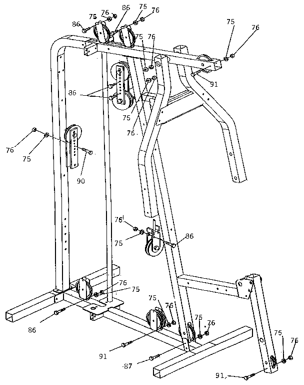 Lifestyler 15427 cable retainers detail diagram
