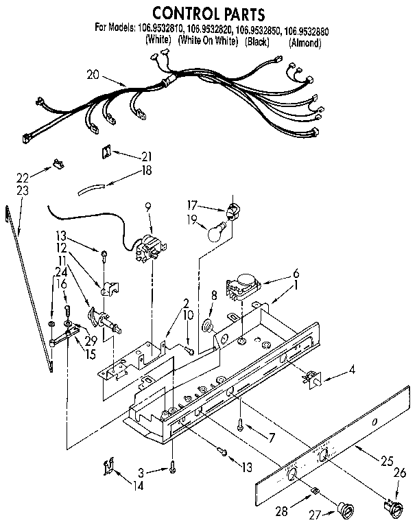 Kenmore 1069532880 control diagram