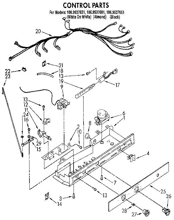 Kenmore 1069537651 control diagram