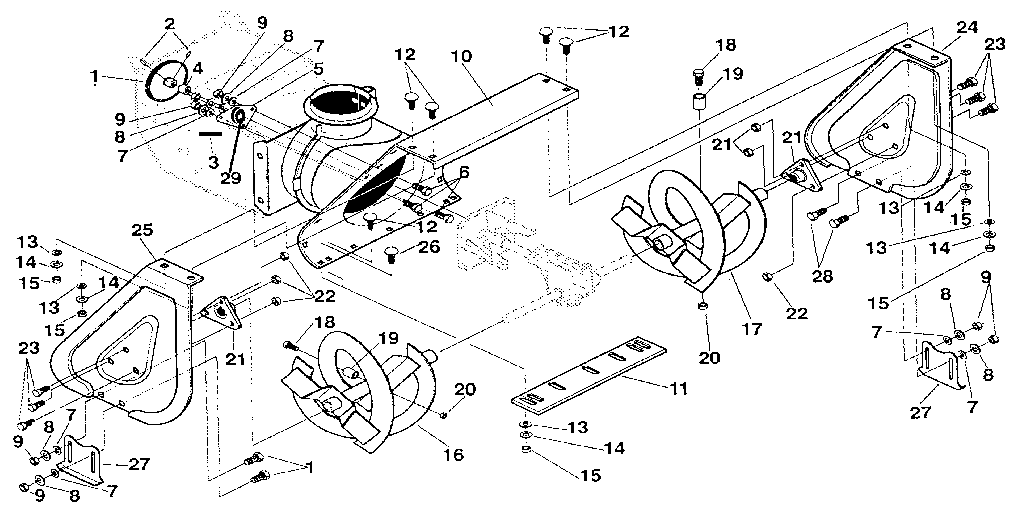 Craftsman 536886531 auger housing diagram