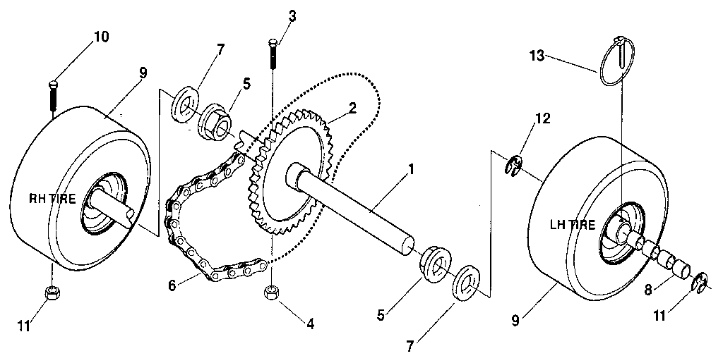 Craftsman 536886531 wheel assembly diagram