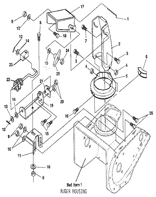 Craftsman 536884431 discharge chute diagram