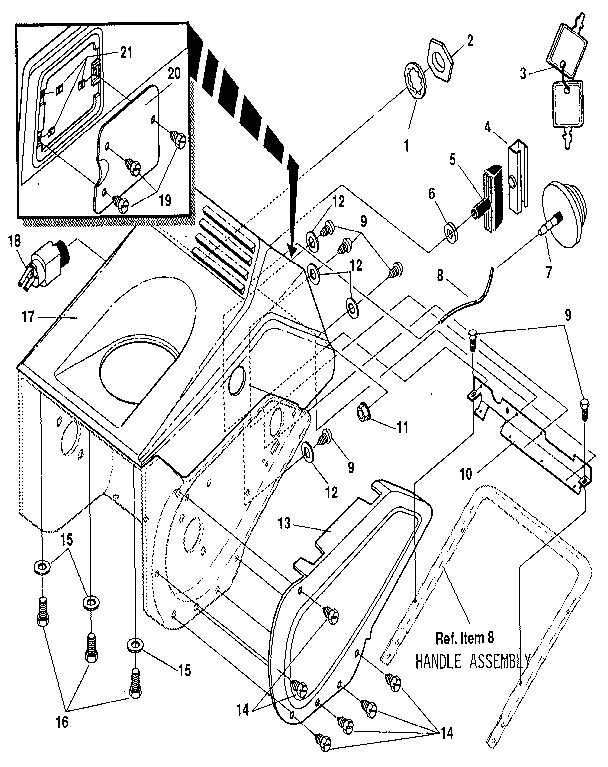 Craftsman 536884431 belt cover diagram