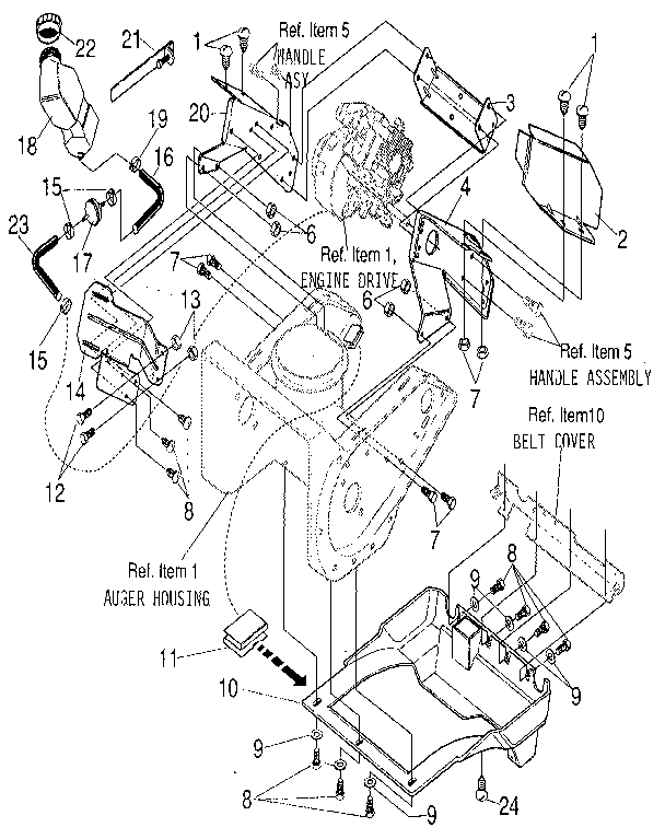Craftsman 536884431 frame components diagram