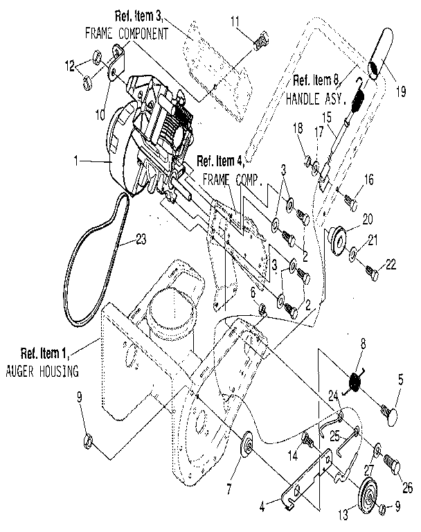 Craftsman 536884431 engine and drive diagram