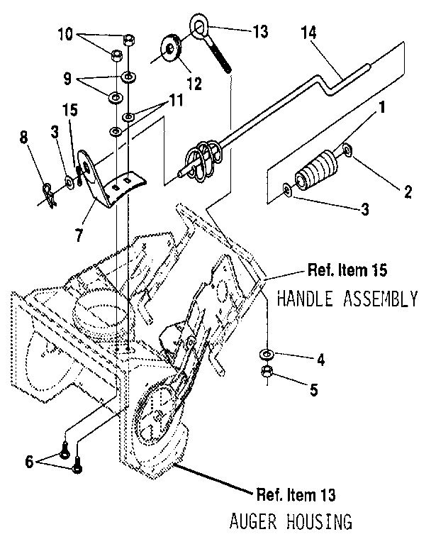 Craftsman 536884350 chute control rod diagram