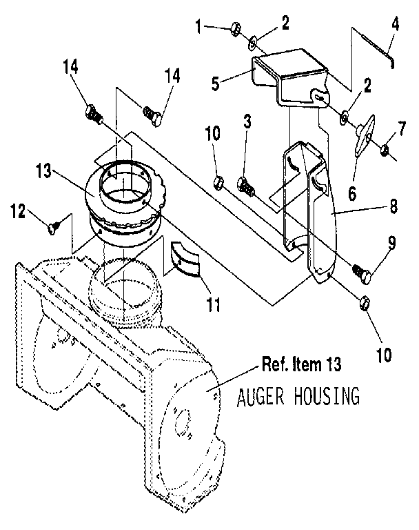 Craftsman 536884350 discharge chute diagram