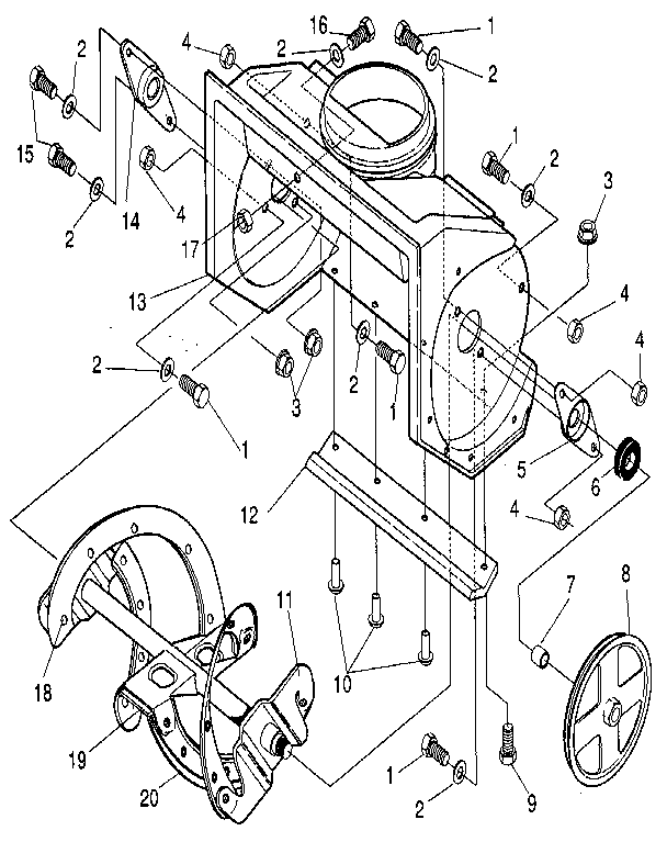 Craftsman 536884350 auger housing diagram
