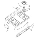 Whirlpool SF387PEYW0 cooktop diagram