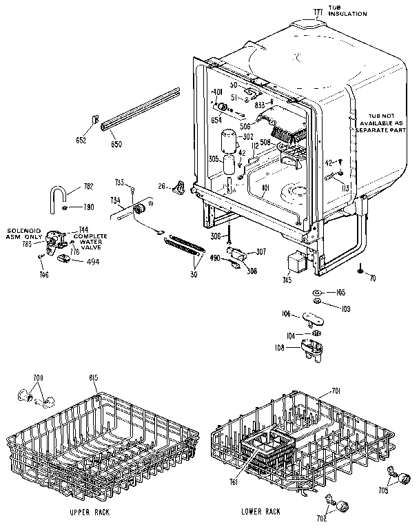 Kenmore 3631401892 cabinet diagram