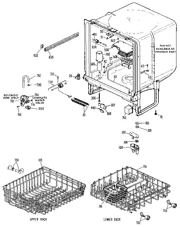 Kenmore 3631410694 cabinet diagram
