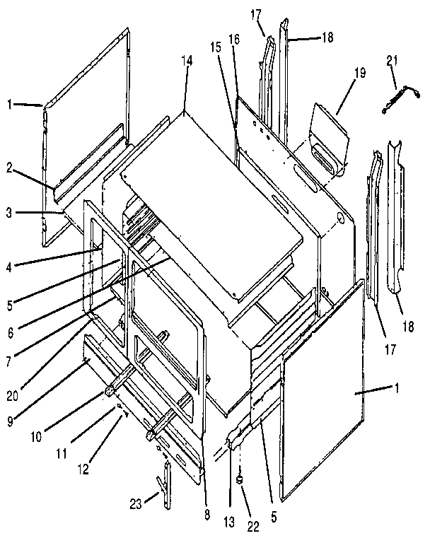 Kenmore 9607402190 36" cabinet diagram