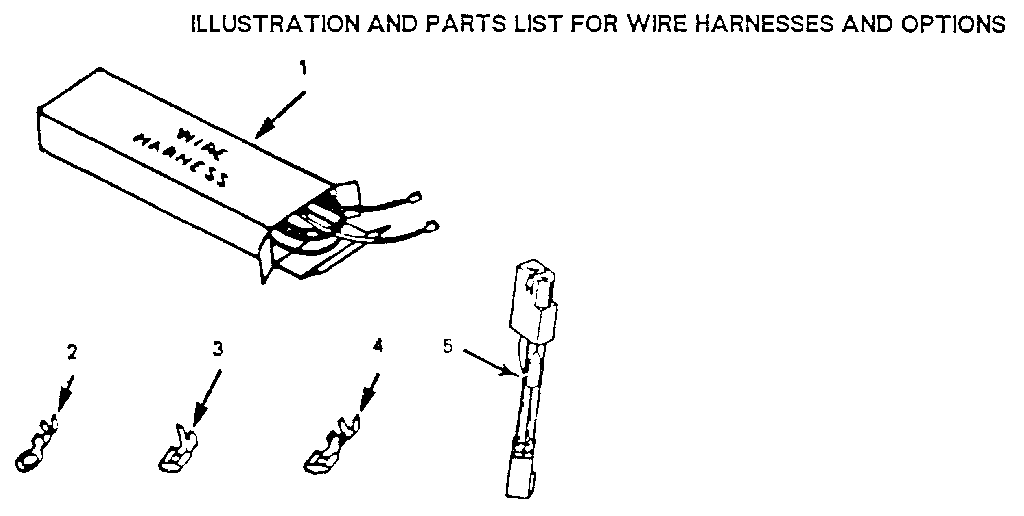 Kenmore 2784088893 wire harnesses and options diagram
