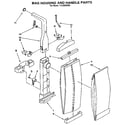 Kenmore 1163238290 bag housing and handle diagram