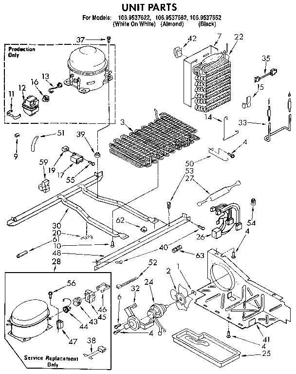 Kenmore 1069537652 unit diagram