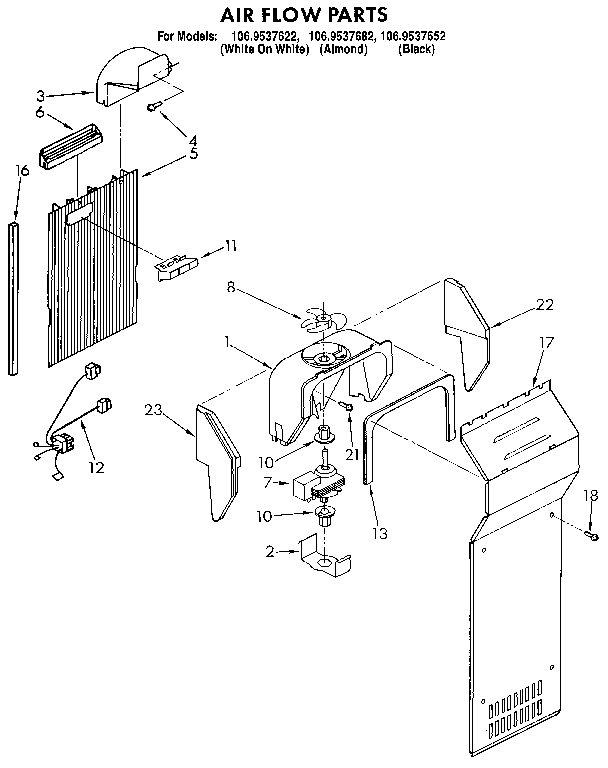Kenmore 1069537652 airflow diagram