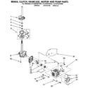 Kenmore 11092293100 brake, clutch, gearcase, motor and pump diagram