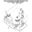 Kenmore 11092293100 bleach, detergent and rinse dispenser diagram