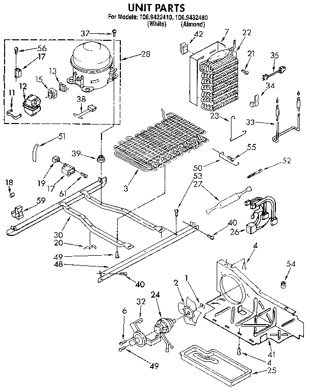 Kenmore 1069432480 unit diagram