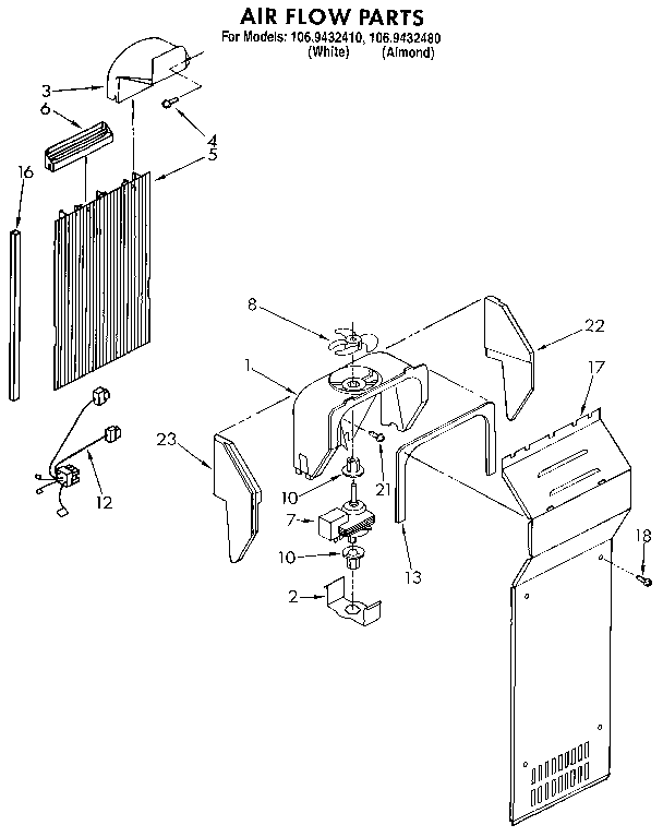 Kenmore 1069432480 air flow diagram