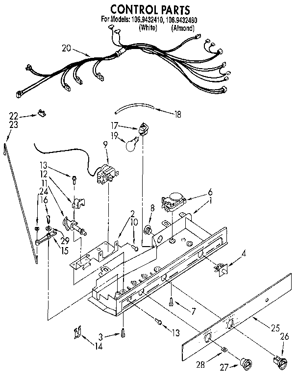 Kenmore 1069432480 control diagram