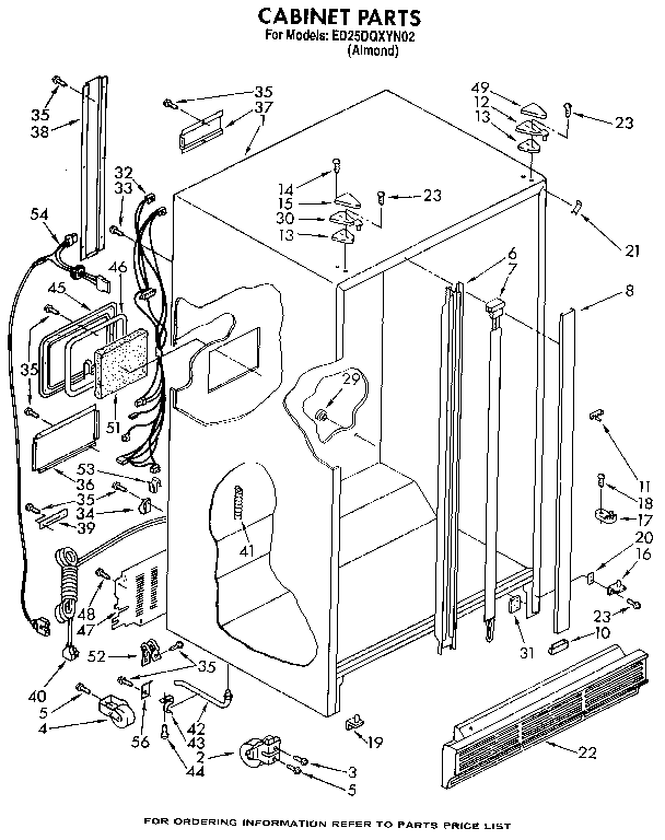 Whirlpool ED25DQXYN02 cabinet diagram