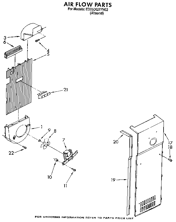 Whirlpool ED25DQXYN02 airflow diagram