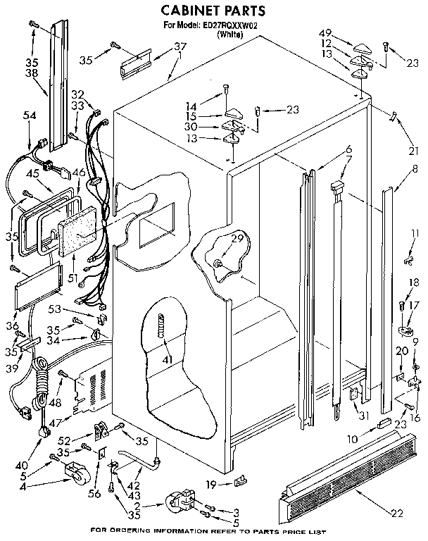 Whirlpool ED27RQXXW02 cabinet diagram