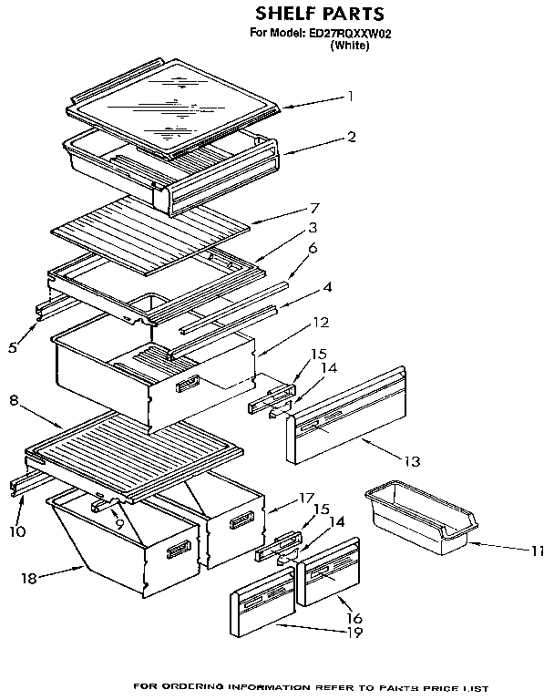 Whirlpool ED27RQXXW02 shelf diagram