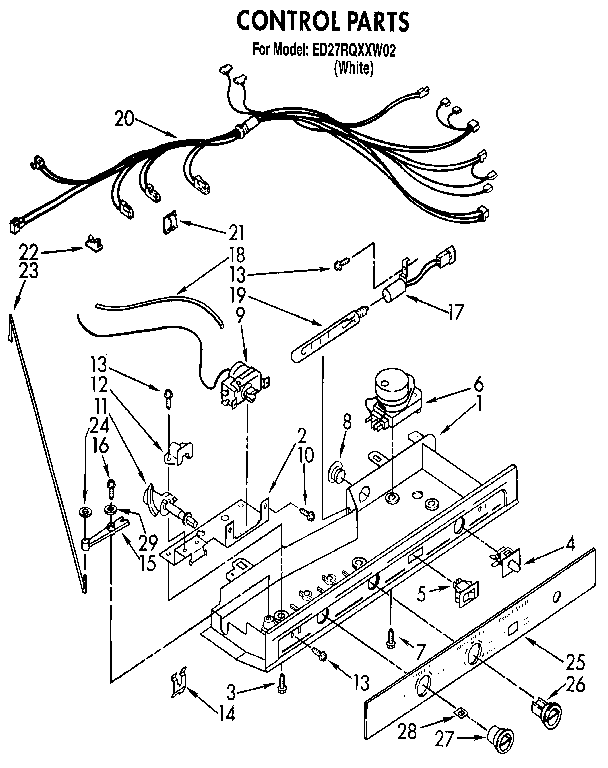 Whirlpool ED27RQXXW02 control diagram