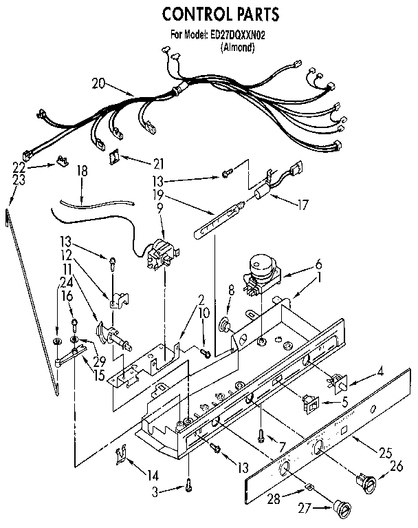 Whirlpool ED27DQXXN02 control diagram