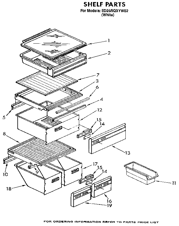 Whirlpool ED25RQXYW02 shelf diagram