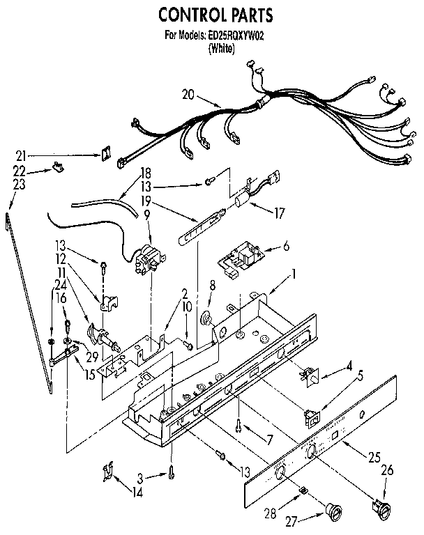 Whirlpool ED25RQXYW02 control diagram