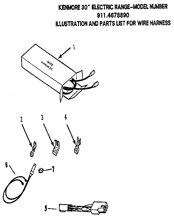 Kenmore 9114678810 wire harness diagram